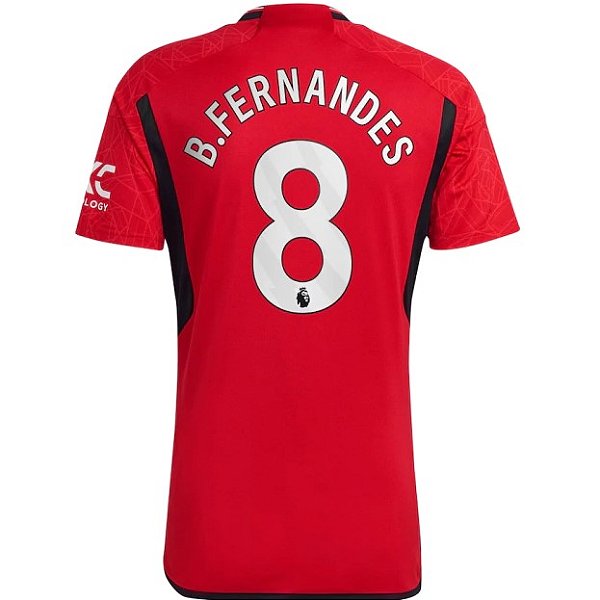 Nova Camisa Manchester United 1 B. Fernandes 8 Torcedor 2023 / 2024
