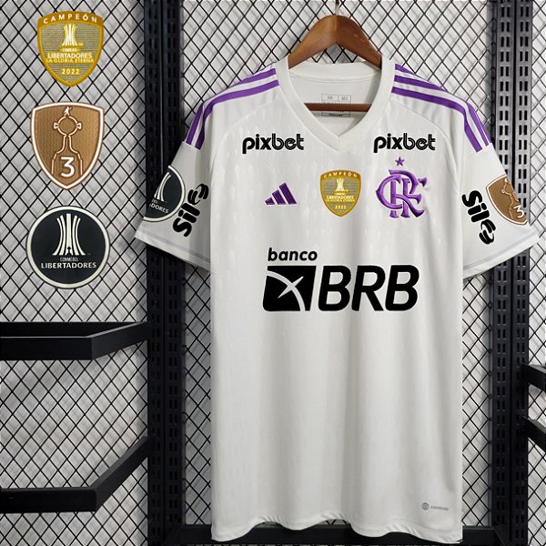 Nova Camisa Flamengo Goleiro Branca Com Patch Libertadores E Todos Pat -  021 Sport | Maior Variedade de Camisas de Futebol | 12% Off no Pix e Frete  Grátis