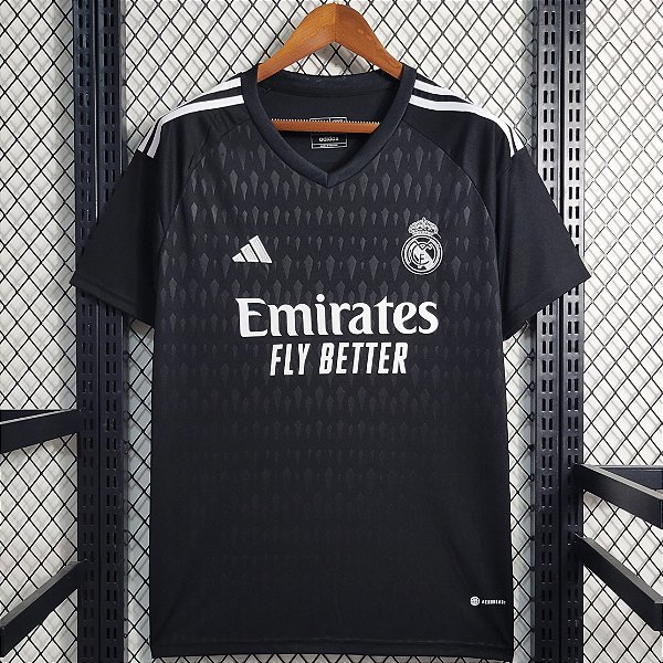Nova Camisa Real Madrid Goleiro Preta Torcedor Masculina 2023 / 2024 - 021  Sport | Maior Variedade de Camisas de Futebol | 12% Off no Pix e Frete  Grátis