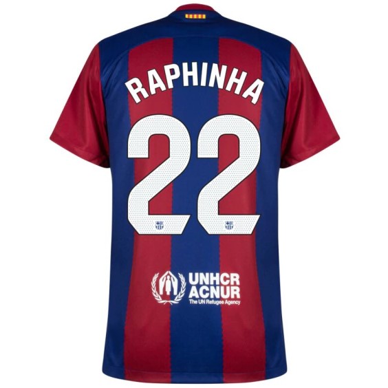 Nova Camisa Barcelona 1 Raphina 22 Torcedor 2023 / 2024