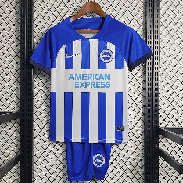 Novo Kit Infantil Brighton 1 Camisa e Short 2023 / 2024