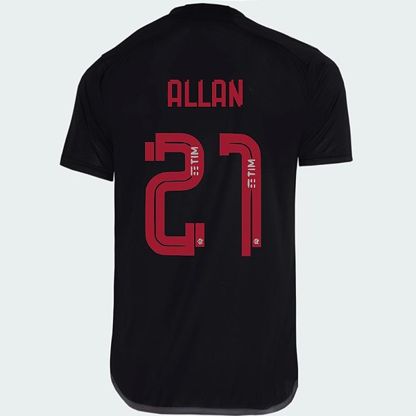 Nova Camisa Flamengo 3 Allan 21 Torcedor 2023 / 2024