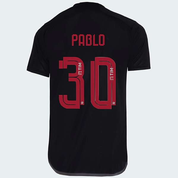 Nova Camisa Flamengo 3 Pablo 30 Torcedor 2023 / 2024