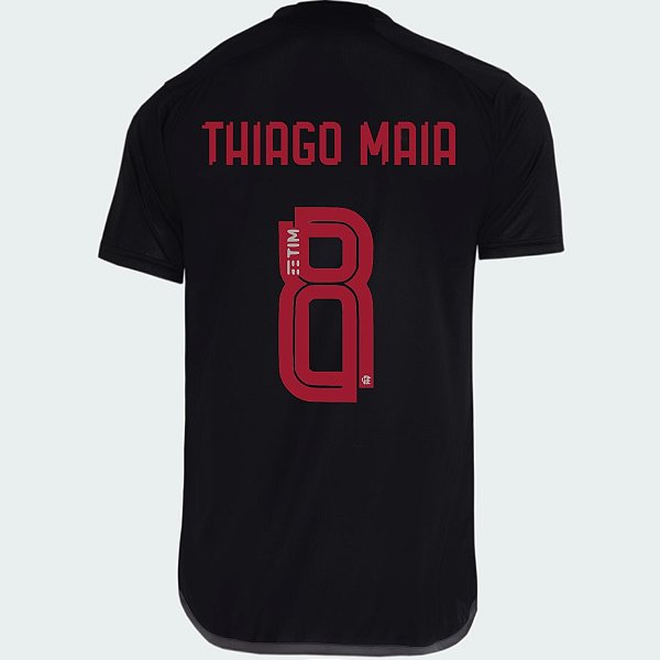 Nova Camisa Flamengo 3 Thiago Maia 8 Torcedor 2023 / 2024