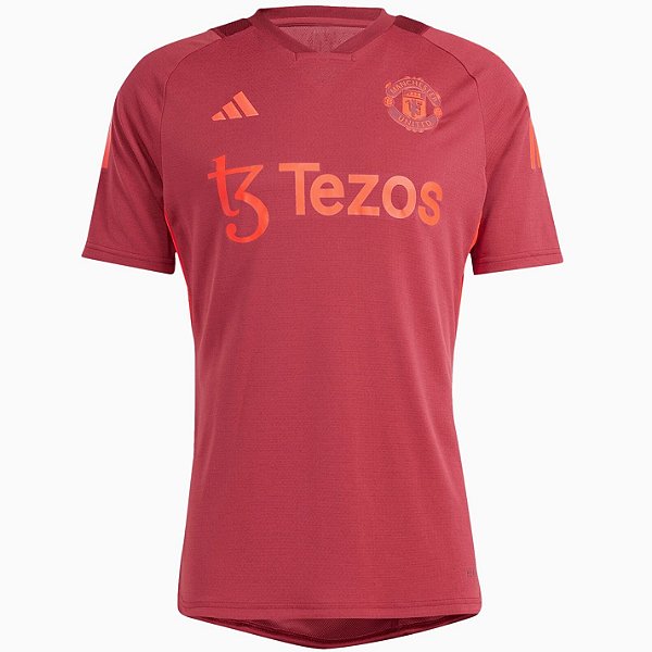 Nova Camisa Manchester United Uefa Champions League Treino Vermelha Torcedor Masculina 2023 / 2024
