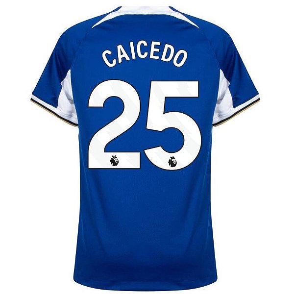 Nova Camisa Chelsea 1 Caicedo 25 Torcedor 2023 / 2024