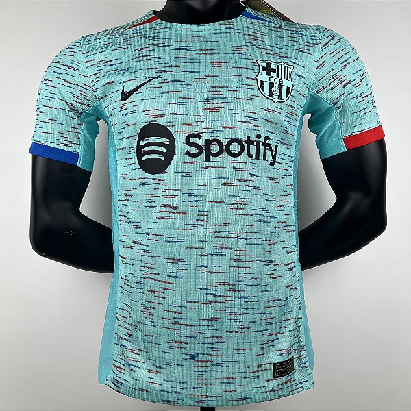 Nova Camisa Edição Jogador Barcelona 3 Azul 2023 / 2024 - 021