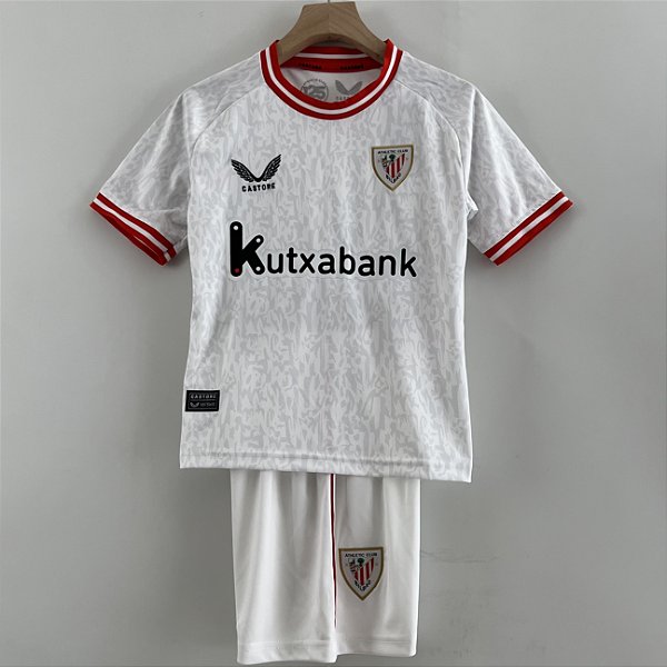 Novo Kit Infantil Athletic Bilbao 3 Camisa e Short  2023 / 2024