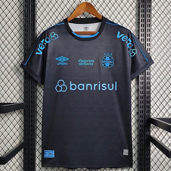 Nova Camisa Grêmio 3 Com Todos Patrocínios Torcedor Masculina 2023 / 2024