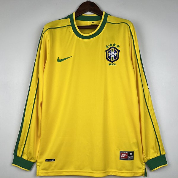 Camisa Manga Comprida Brasil 1 Retrô 1998