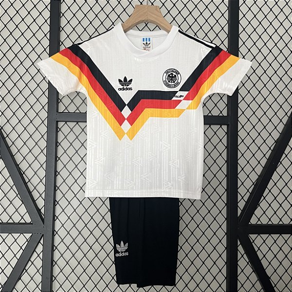 Kit Infantil Alemanha 1 Retrô Camisa e Short 1990