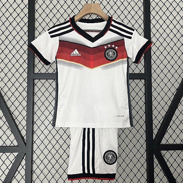 Kit Infantil Alemanha 1 Retrô Camisa e Short 2014
