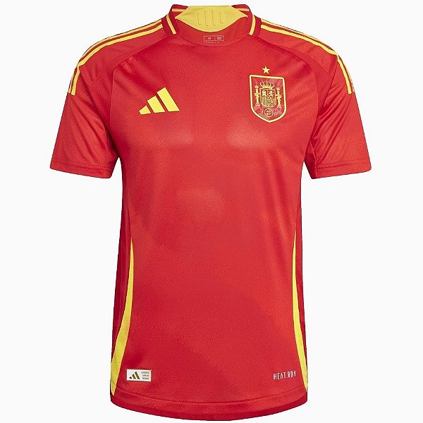 Nova Camisa Espanha 1 Eurocopa Torcedor Masculina 2024