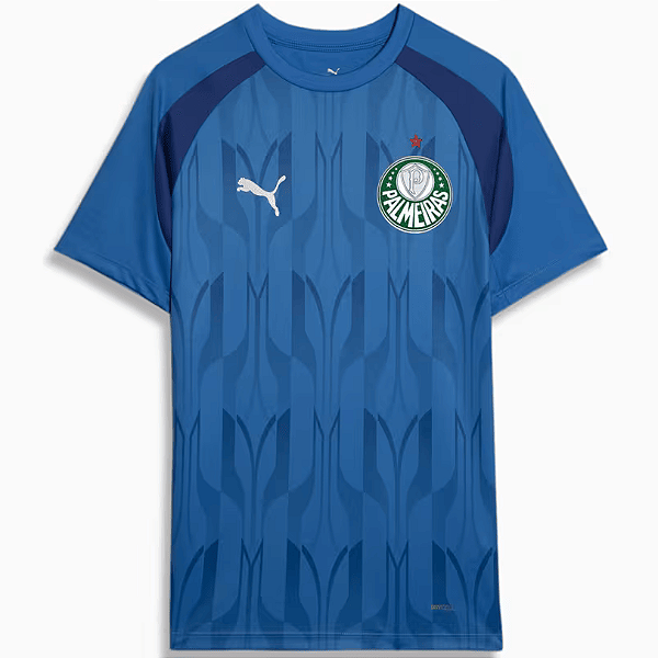Nova Camisa Palmeiras Pré-Jogo Azul Torcedor Masculina 2024 / 2025