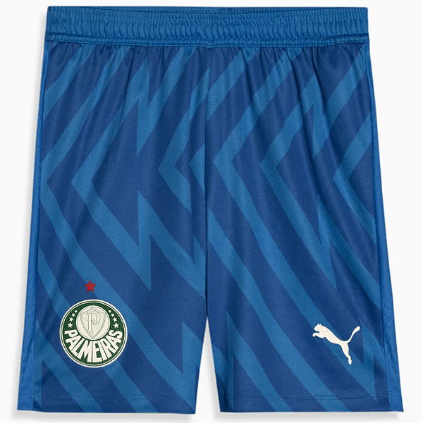 Novo Short Palmeiras Goleiro 3 Azul Masculino 2024 / 2025