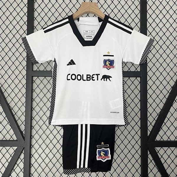 Novo Kit Infantil Colo Colo 1 Branco Camisa e Short 2024 / 2025