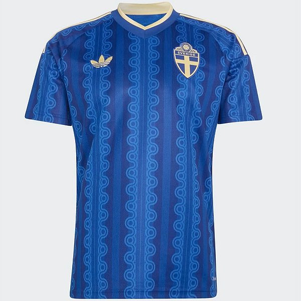 Nova Camisa Suécia 2 Torcedor Masculina 2026 - COPA DO MUNDO