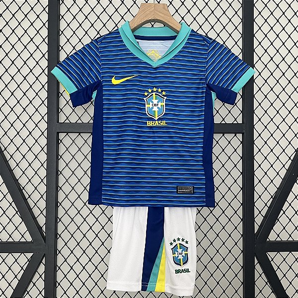 Novo Kit Infantil Brasil 2 Camisa e Short 2024 / 2025