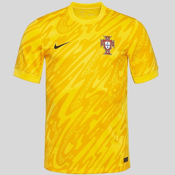 Nova Camisa Portugal Goleiro Amarela Eurocopa Torcedor Masculina 2024