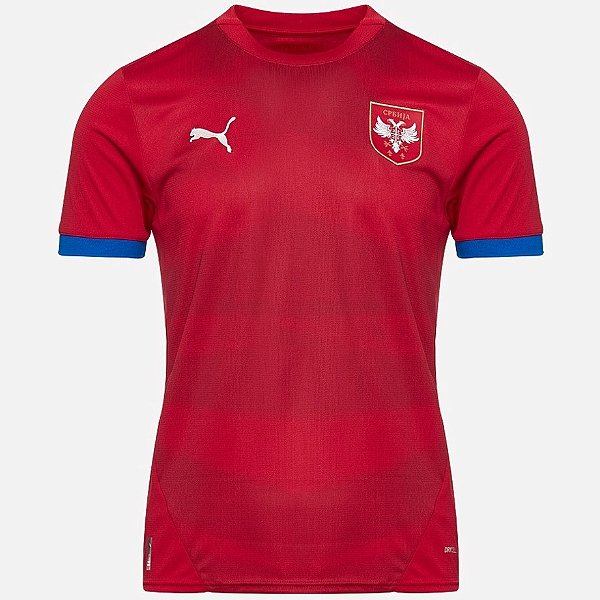 Nova Camisa Sérvia 1 Eurocopa Torcedor Masculina 2024 / 2025