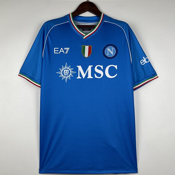 Camisa Napoli 1 Azul Torcedor Masculina 2023 / 2024