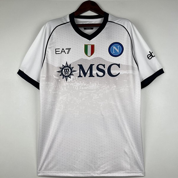 Camisa Napoli 2 Branca Torcedor Masculina 2023 / 2024
