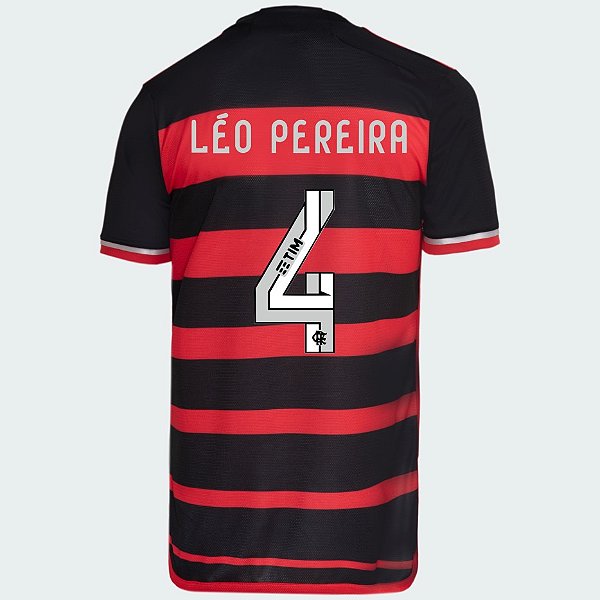 Nova Camisa Flamengo 1 Léo Pereira 4 Torcedor 2024 / 2025