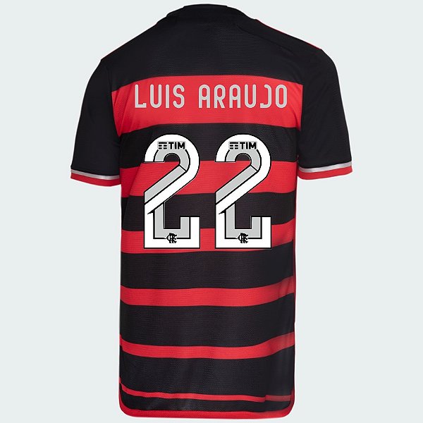 Nova Camisa Flamengo 1 Luis Araujo 22 Torcedor 2024 / 2025