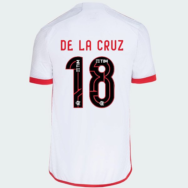 Nova Camisa Flamengo 2 De La Cruz 18 Torcedor 2024 / 2025