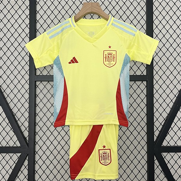 Novo Kit Infantil Espanha 2 Camisa e Short 2024 / 2025