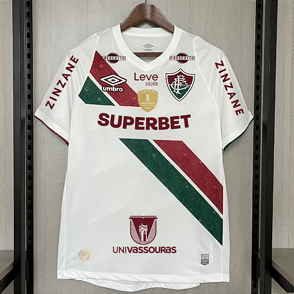 Nova Camisa Fluminense 2 Com Patch Campeão Libertadores E Todos Patrocinios Torcedor Masculina 2024 / 2025