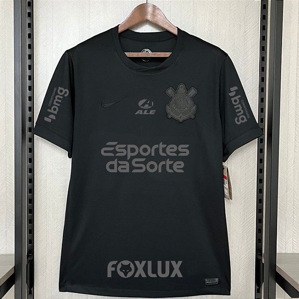 Nova Camisa Corinthians 2 Com Todos Patrocínios Torcedor Masculina 2024 / 2025