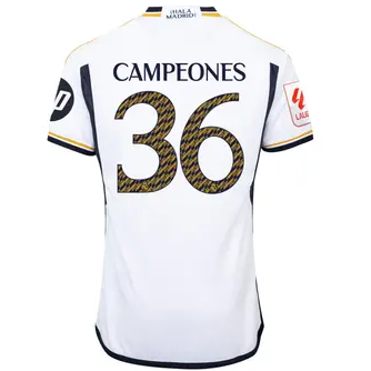 Nova Camisa Real Madrid 1 36º Campeão Da La Liga Torcedor Masculina 2023 / 2024
