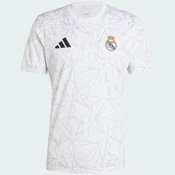 Nova Camisa Real Madrid Treino Branca Torcedor Masculina 2024 / 2025