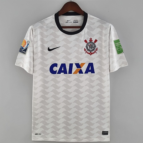 Camisa Corinthians 1 Retrô Com Patchs 2012