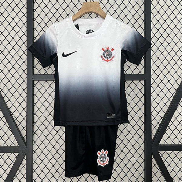 Novo Kit Infantil Corinthians 1 Camisa e Short  2024 / 2025