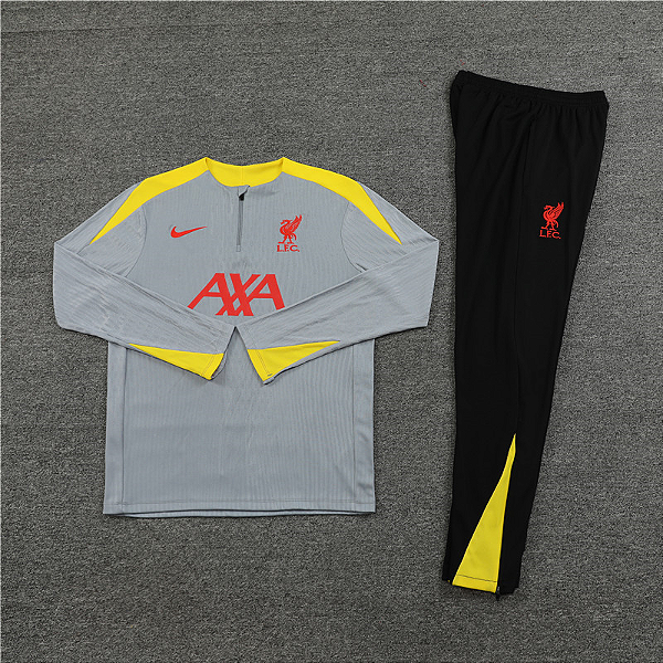 Novo Conjunto Liverpool Treino Cinza E Preto 2024 / 2025