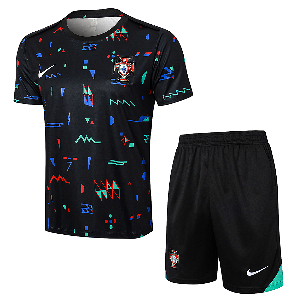 Novo Conjunto Portugal Preto Treino Masculino 2024 / 2025