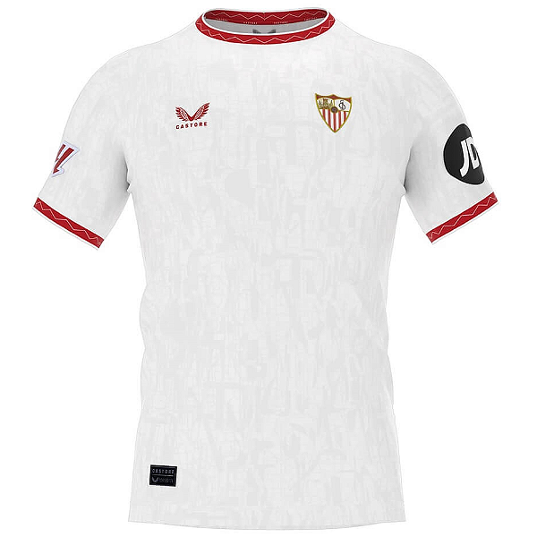 Nova Camisa Sevilla 1 Branca Torcedor Masculina 2024 / 2025