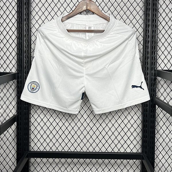 Novo Short Manchester City 1 Branco Masculino 2024 / 2025