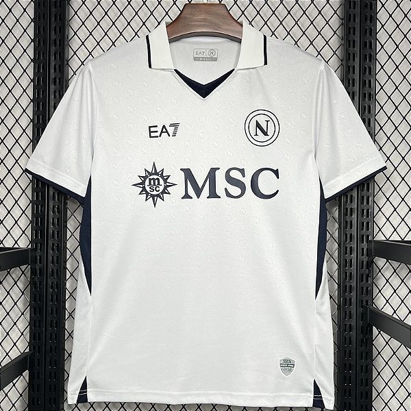 Nova  Camisa Napoli 2 Branca Torcedor Masculina 2024 / 2025