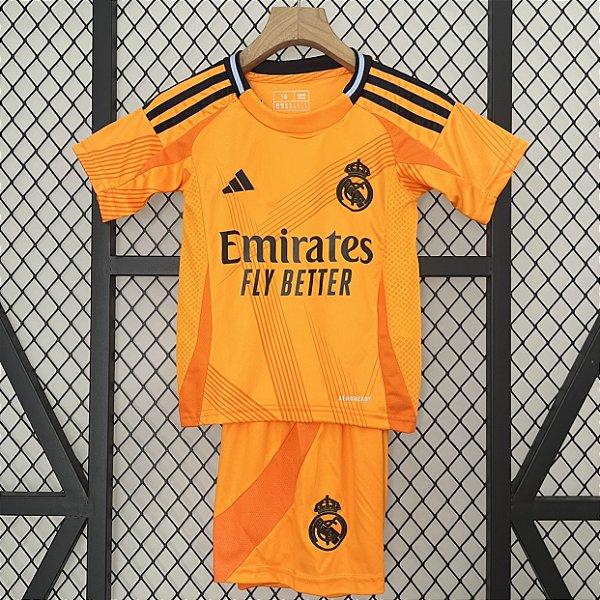 Novo Kit Infantil Real Madrid 2 Camisa e Short 2024 / 2025