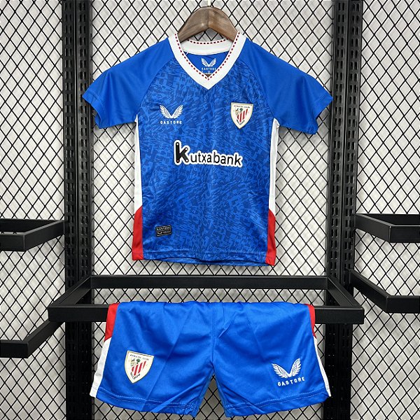 Novo Kit Infantil Athletic Bilbao 2 Camisa e Short 2024 / 2025