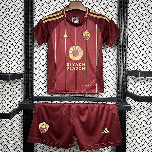Novo Kit Infantil Roma 1 Camisa e Short 2024 / 2025