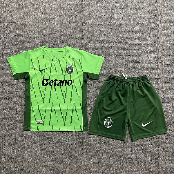 Novo Kit Infantil Sporting Edição Especial Camisa e Short 2024 / 2025