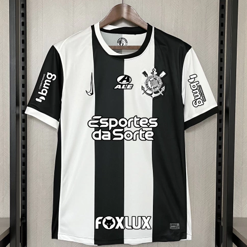 Nova Camisa Corinthians 3 Com Todos Patrocínios Torcedor Masculina 2024 / 2025