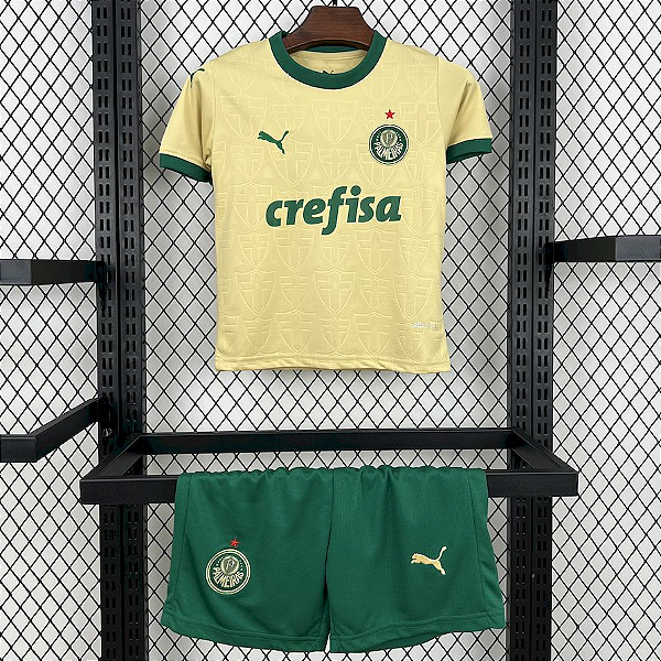 Novo Kit Infantil Palmeiras 3 Camisa e Short  2024 / 2025