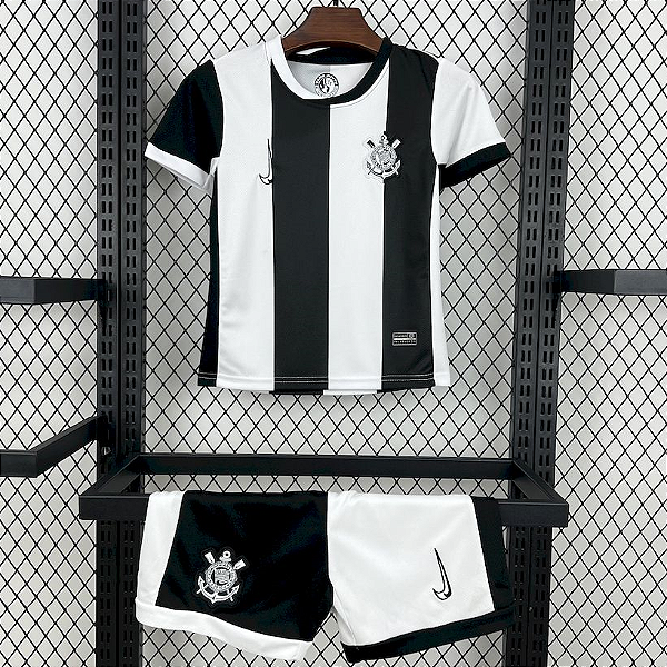 Novo Kit Infantil Corinthians 3 Camisa e Short  2024 / 2025