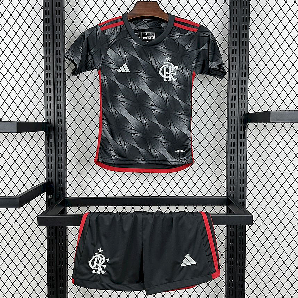 Novo Kit Infantil Flamengo 3 Camisa e Short 2024 / 2025