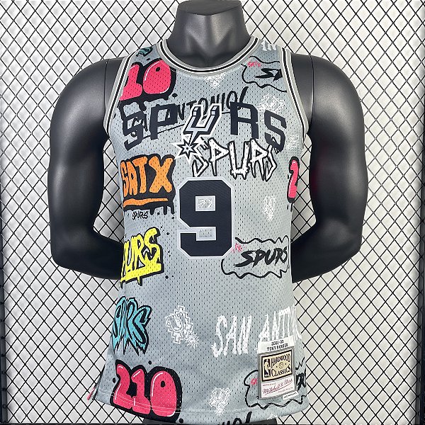 Regata Basquete NBA San Antonio Spurs Parker 9 Edição Especial Jogador Silk